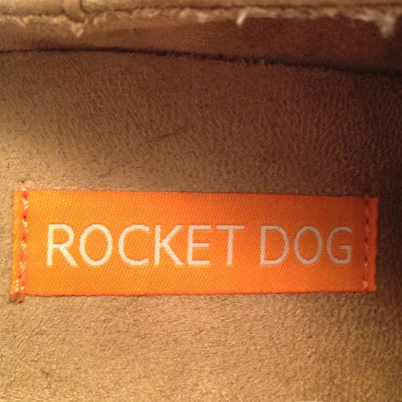 Rocket Dog Shoes Rocket Dog 85 Tan Block Heel Faux Leather Western